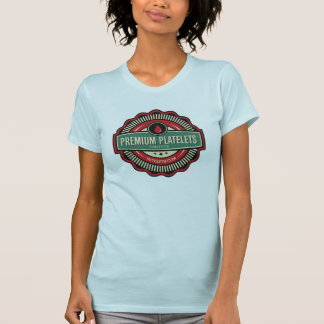 Kvinnors förstklassiga trombocyter tee shirt