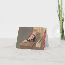 Kvinnors fot i Snöre Up Shoe 1860-talet Kort