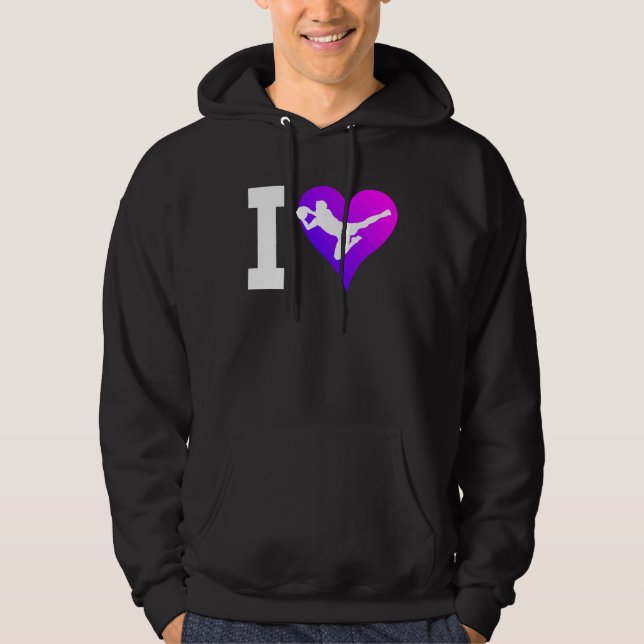 Kvinnors fotbollsmålare hoodie (Framsida)