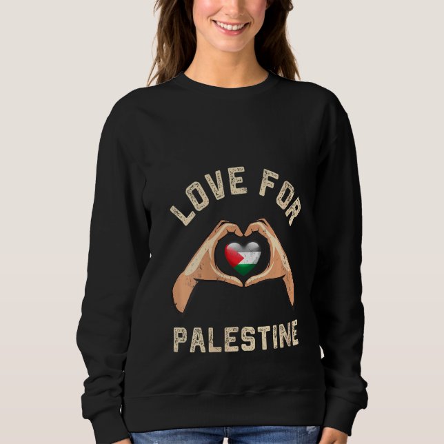 Kvinnors fria palestinska Flagga i Gaza Arabiska f T Shirt (Framsida)