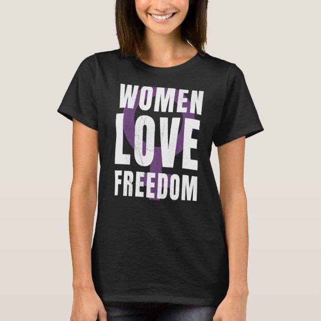 Kvinnors frihet i Kärlek T Shirt (Framsida)