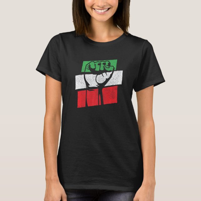 Kvinnors frihet - stöd till Irans kvinnliga höger T Shirt (Framsida)