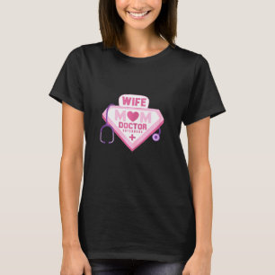 Kvinnors fru Mamma Doktor Superhjälte Womens Medic T Shirt