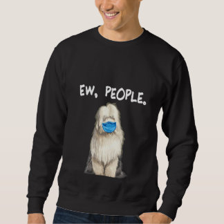 Kvinnors gamla engelska Sheepdog Ew People-Hund Lång Ärmad Tröja