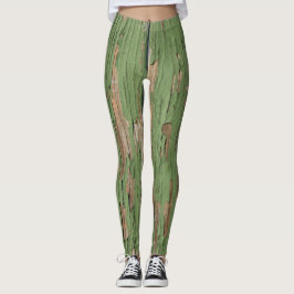 Kvinnors gamla Grönt Flakey-färg Leggings