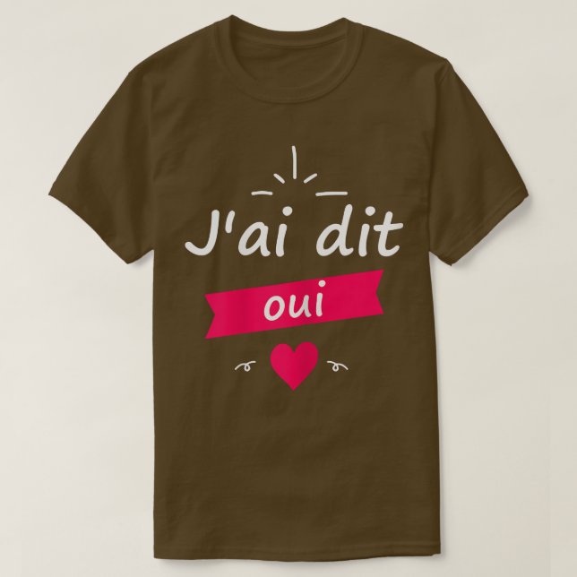 Kvinnors gåva till Bride säger ja T Shirt (Design framsida)