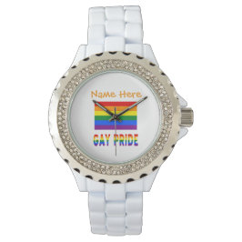 Kvinnors Gay Pride HBTQ regnbågsflagga ur Armbandsur