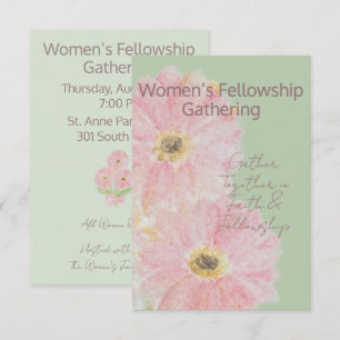 Kvinnors gemenskap   Rosa Gerber Daisy Flat  Inbjudningar