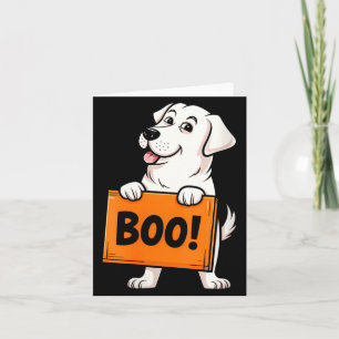 Kvinnors Glad Boo Retriever Hund Halloween Kort