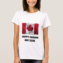 Kvinnors Glad Canada Day T-shirt