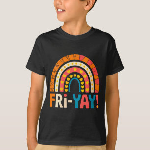 Kvinnors Glad Fredag Fri-yay Lärare Skola Meme V- T Shirt