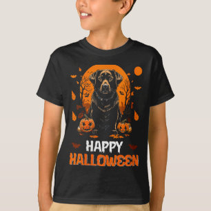 Kvinnors Glad Halloween Hund 2 T Shirt