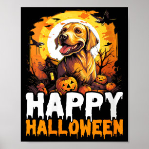 Kvinnors Glad Halloween Vampyr Svart Katt Fladderm Poster