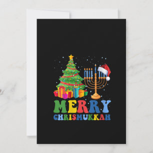 Kvinnors Glädje Chrismukkah 2022 Gott Hanukkah Jul Julkort