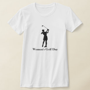 Kvinnors Golf Day (eller Month) Silhouette T-Shirt