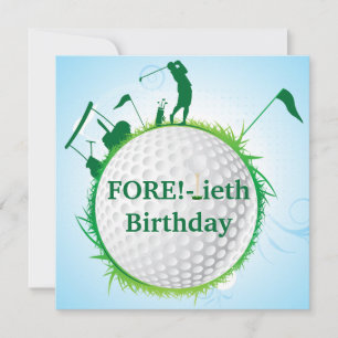 Kvinnors Golfing 40:e födelsedagsinbjudan Inbjudningar