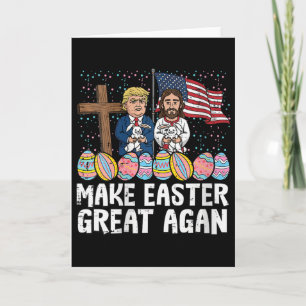 Kvinnors Gör Påsk Större Igen Trump Jesus Oss Fla Kort