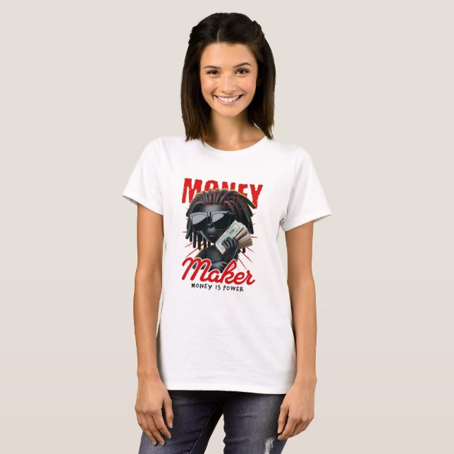 Kvinnors Gorilla Money Maker Tee - Queen Mindset (Hel framsida)