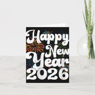 Kvinnors Gott Nytt År 2026 Nye Fyrverkeri Cool Ny Kort