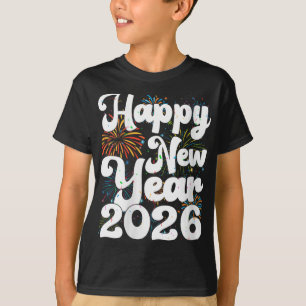 Kvinnors Gott Nytt År 2026 Nye Fyrverkeri Cool Ny T Shirt