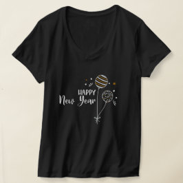Kvinnors Gott nytt år V-Nacke T-Shirt
