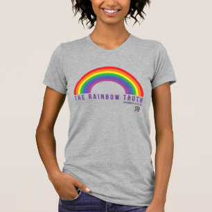 Kvinnors Grått T-Shirt Rainbow Truth