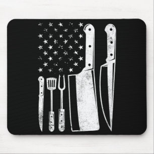 Kvinnors grill USA flagga patriotisk fjärde juli Musmatta