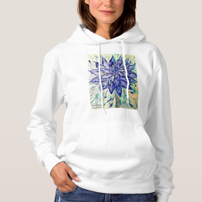 Kvinnors grundläggande hooded Sweatshirt, modell:  T Shirt (Framsida)