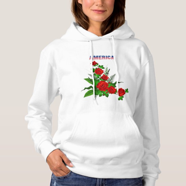 Kvinnors grundläggande hovade sötskjorta - Elegant T Shirt (Framsida)