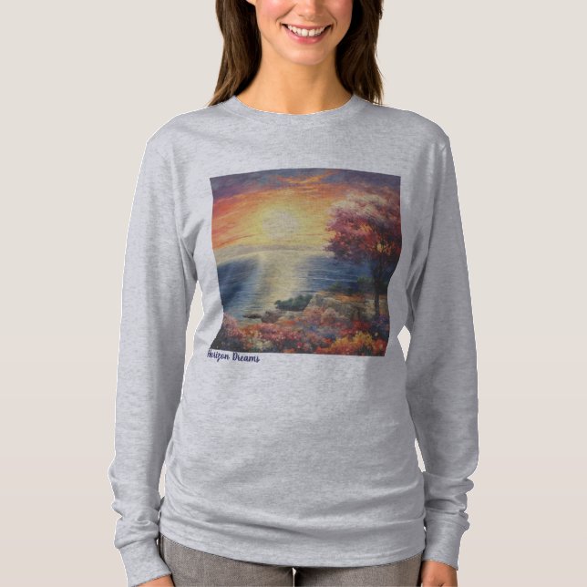 Kvinnors grundläggande långärmad T-shirt  (Framsida)