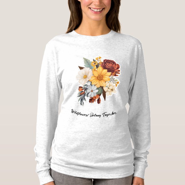 Kvinnors Grundläggande Långärmad T-Shirt (Framsida)