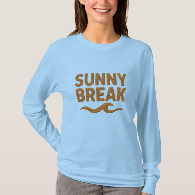 Kvinnors grundläggande långärmad T-shirt (Framsida)