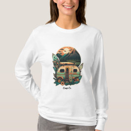 Kvinnors grundläggande långärmad T-shirt