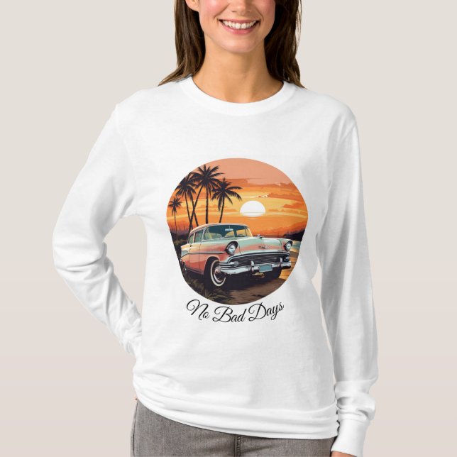 Kvinnors Grundläggande Långärmad T-Shirt (Framsida)