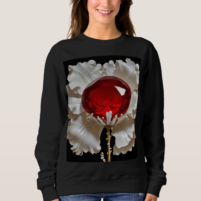 Kvinnors grundläggande sweatshirt t shirt (Framsida)