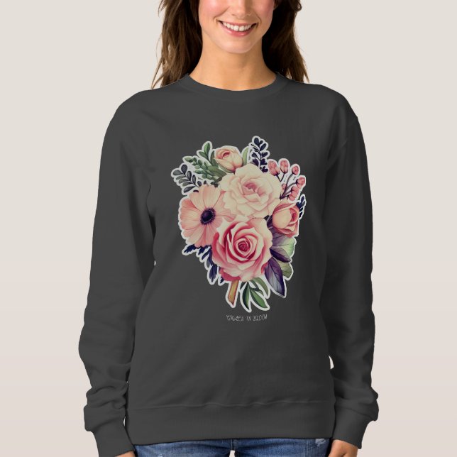 Kvinnors grundläggande sweatshirt  t shirt (Framsida)