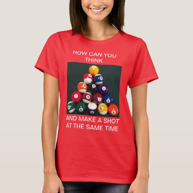 Kvinnors grundläggande T-Shirt BASSÄNG BILLIARDS (Framsida)