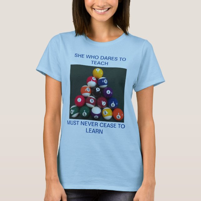 Kvinnors grundläggande T-Shirt BILLIARDS BASSÄNG (Framsida)