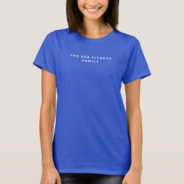 Kvinnors grundläggande T-Shirt | ECO FITNESS FAMIL (Framsida)