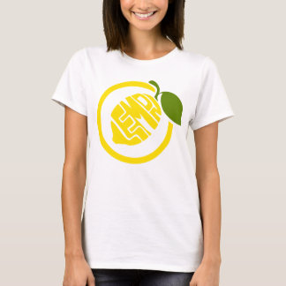 Kvinnors grundläggande T-Shirt Lemon Typografi