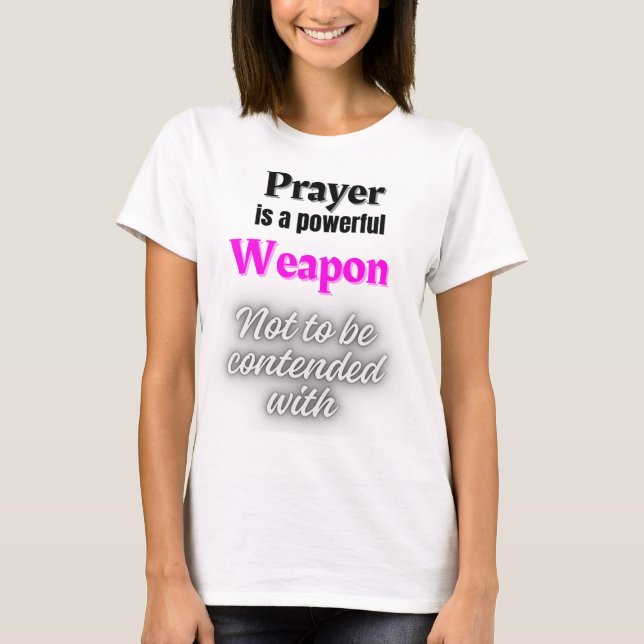 Kvinnors grundläggande T-Shirt - Prayer Power (Framsida)
