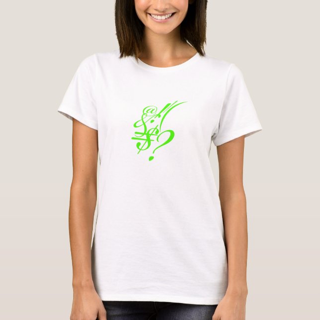 Kvinnors grundläggande T-Shirt, vit Tee (Framsida)