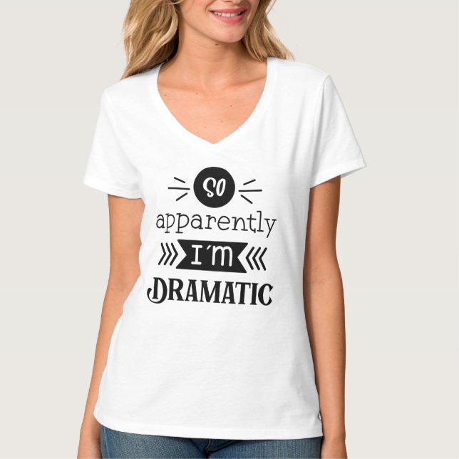 Kvinnors grundläggande V-Nacke T-Shirt (Framsida)