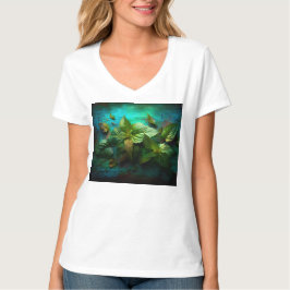 Kvinnors grundläggande V-Nacke T-Shirt