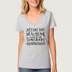 Kvinnors grundläggande V-Nacke T-Shirt