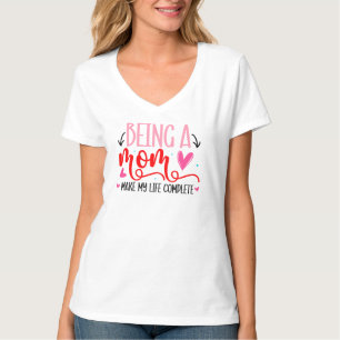 Kvinnors grundläggande V-ringad T-shirt