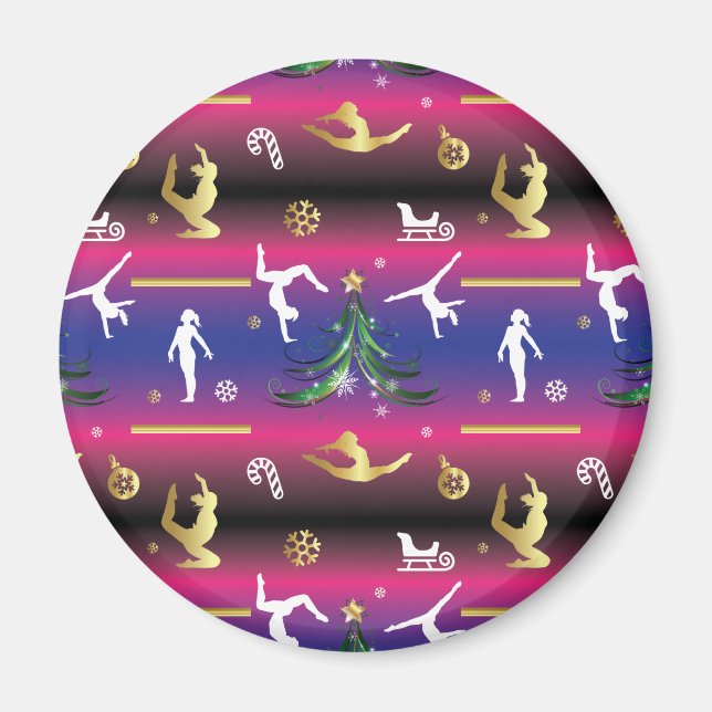 Kvinnors Gymnastika Julgran Magnet (Framsidan)