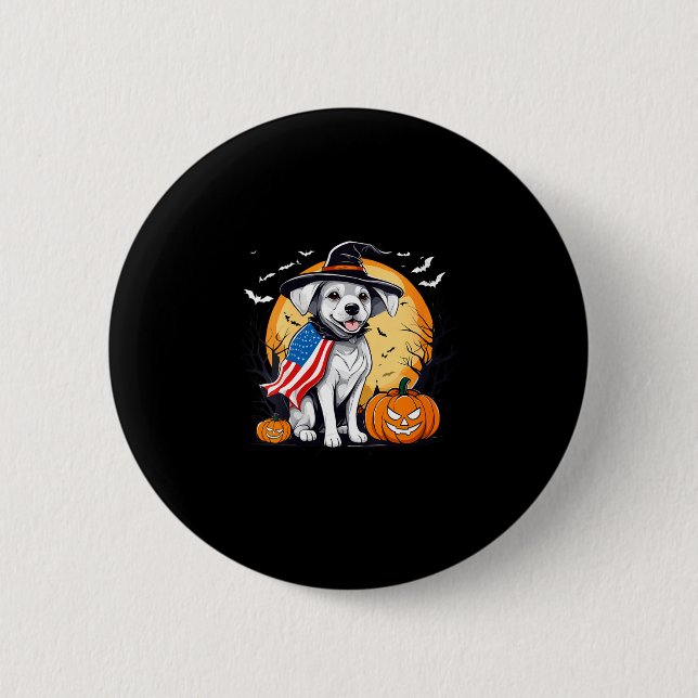 Kvinnors halloween hund  knapp (Framsida)