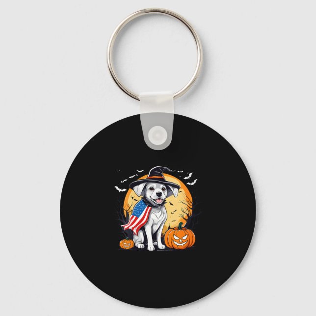 Kvinnors halloween hund  nyckelring (Framsida)