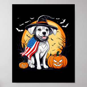 Kvinnors halloween hund poster